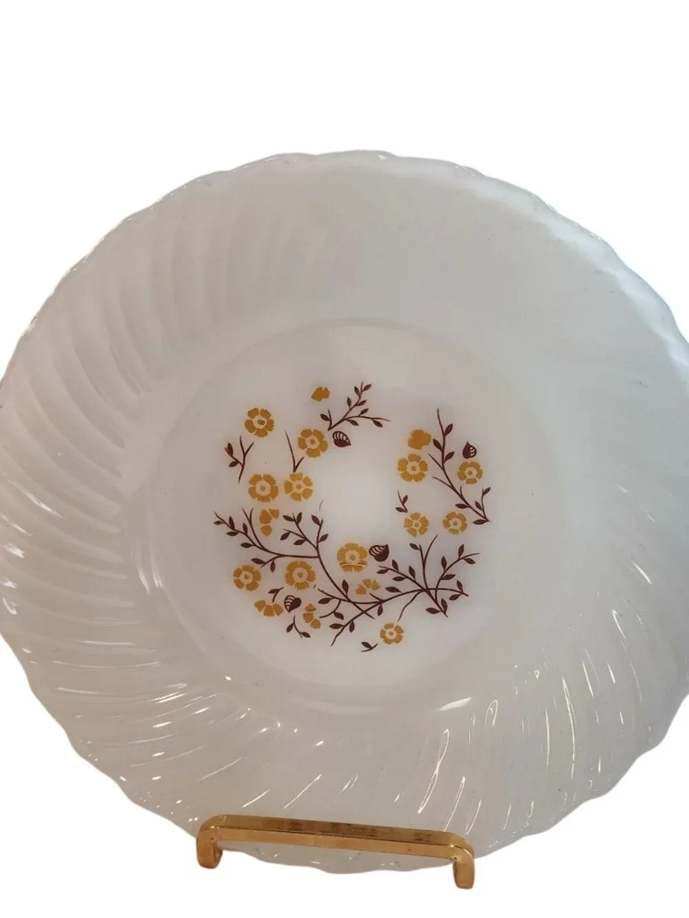 Vintage Termocrisa Mexico Milk Glass Dinner Plate 2 Bowls made in Mexico 1950's